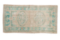 2.5x5 Vintage Distressed Oushak Rug Runner