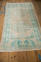 2.5x5 Vintage Distressed Oushak Rug Runner