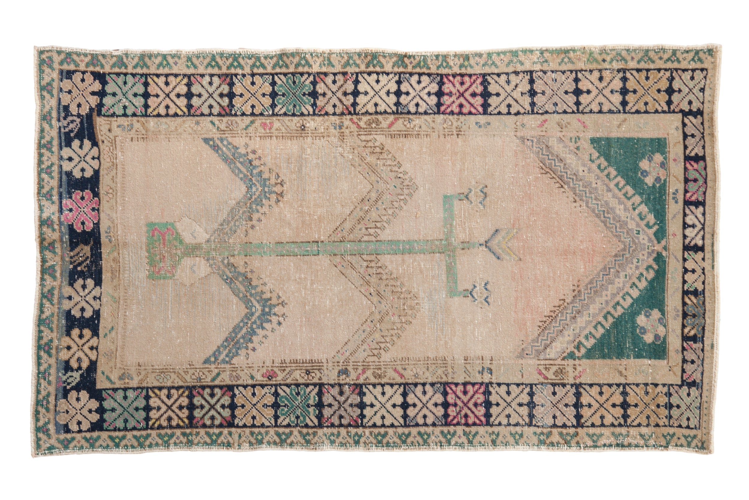 3.5x6 Vintage Distressed Oushak Rug