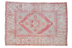 5.5x8 Vintage Distressed Oushak Carpet