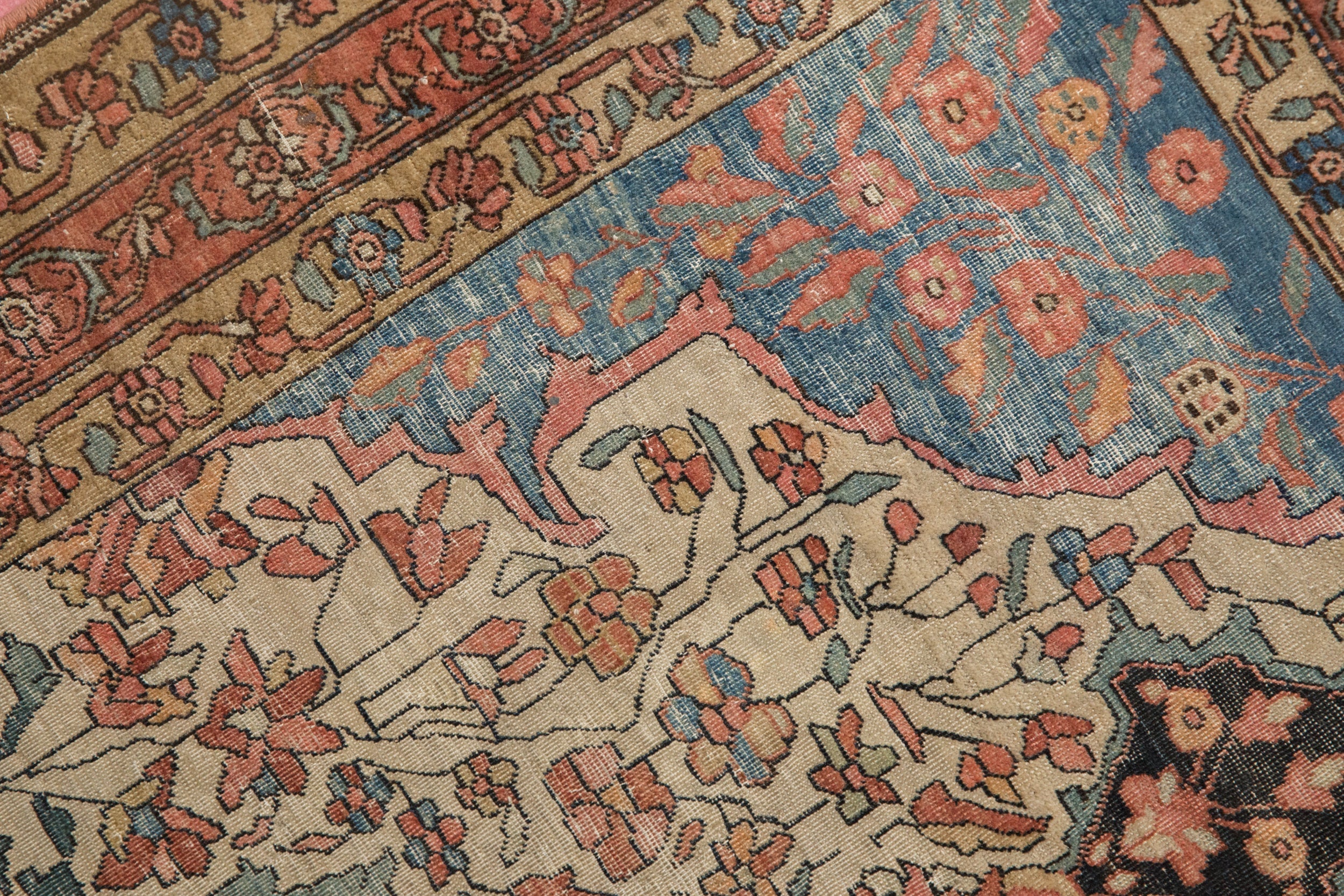 3.5x5 Antique Fine Farahan Sarouk Rug