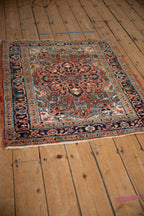3x4 Vintage Fine Heriz Square Rug