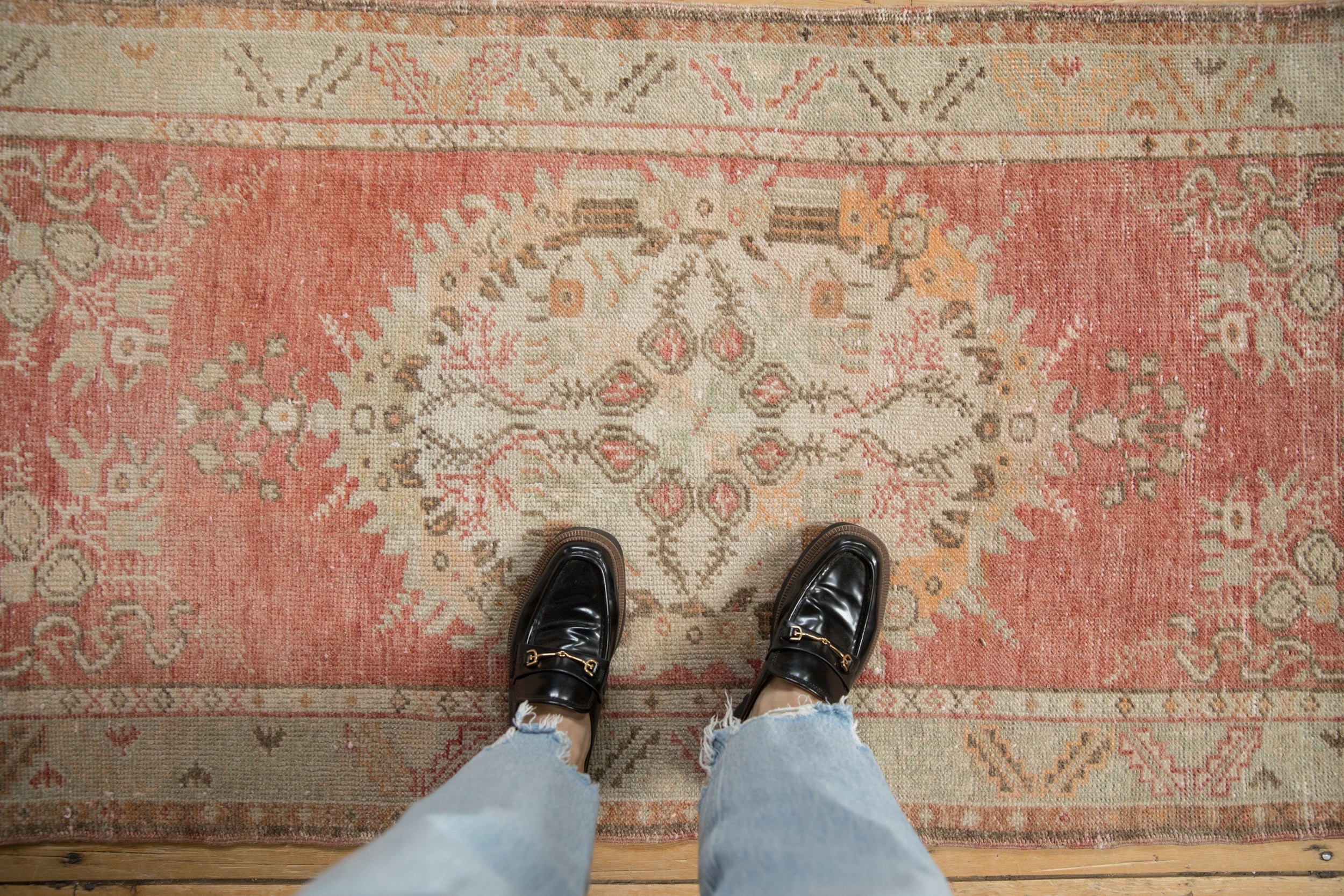 3x6 Vintage Distressed Oushak Rug Runner