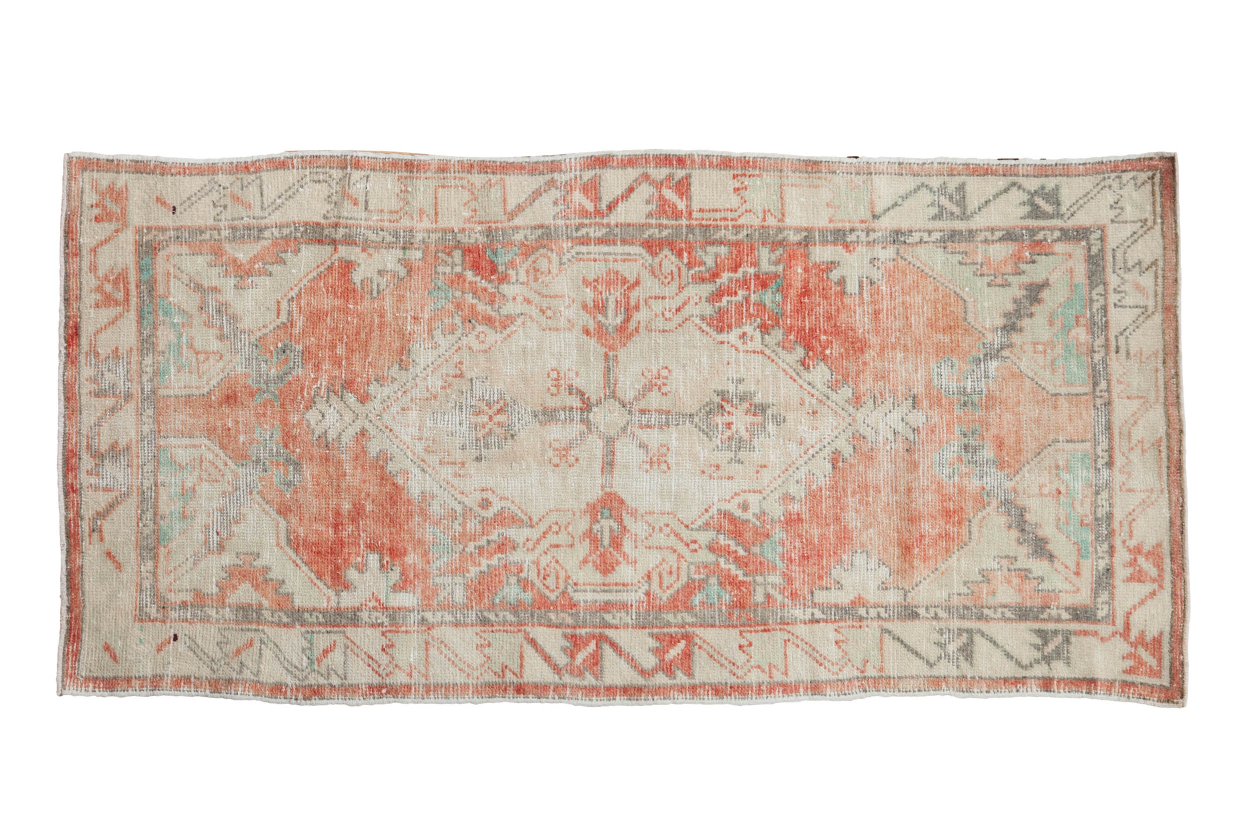 2.5x5 Vintage Distressed Oushak Rug Runner