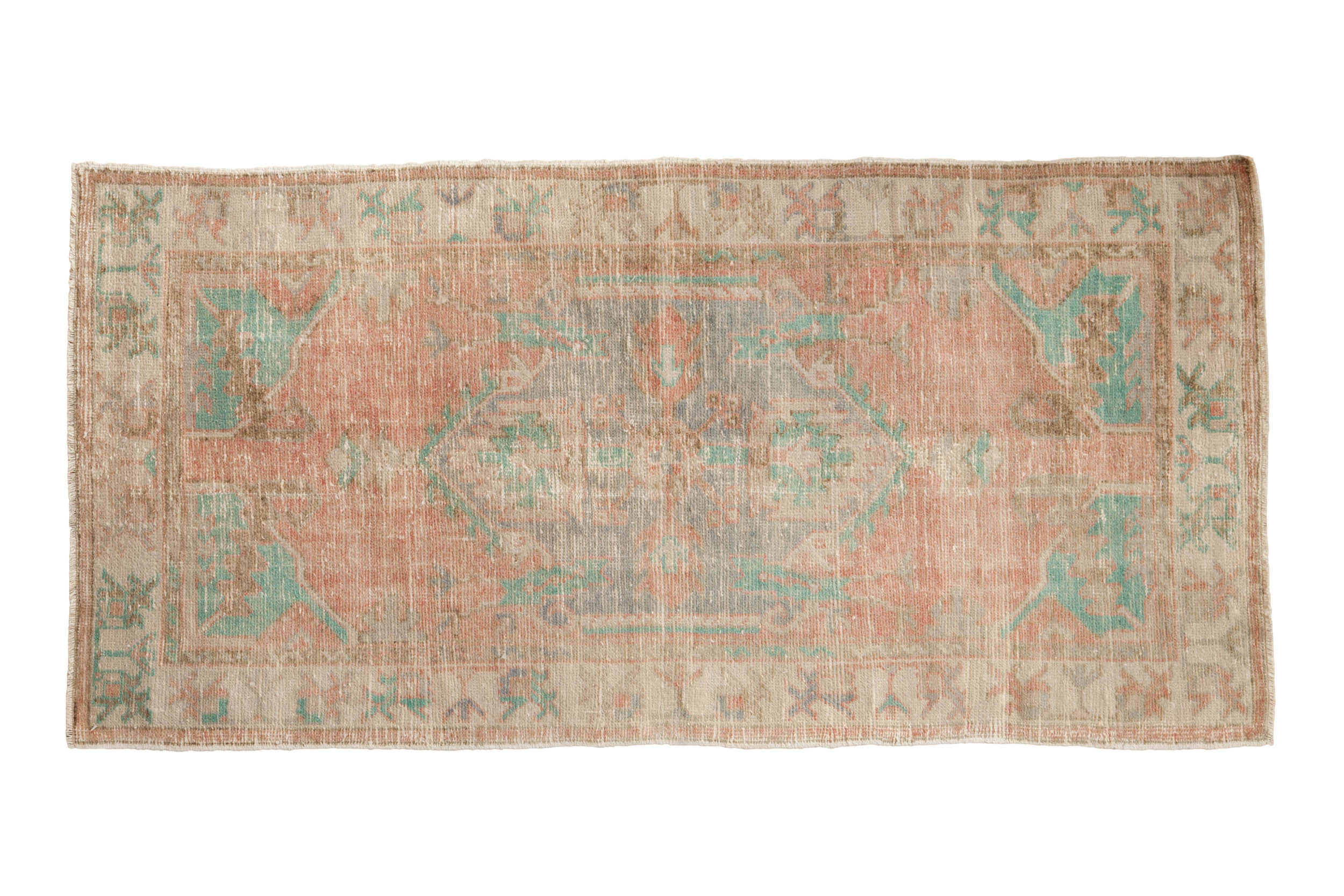 2.5x5.5 Vintage Distressed Oushak Rug Runner