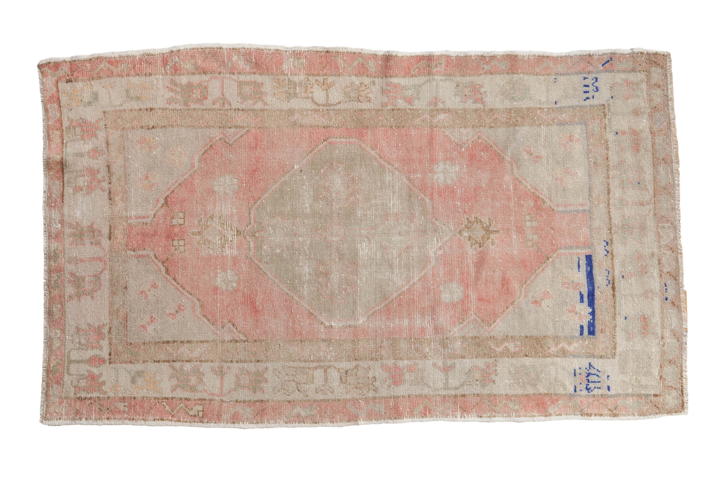 3x5 Vintage Distressed Oushak Rug
