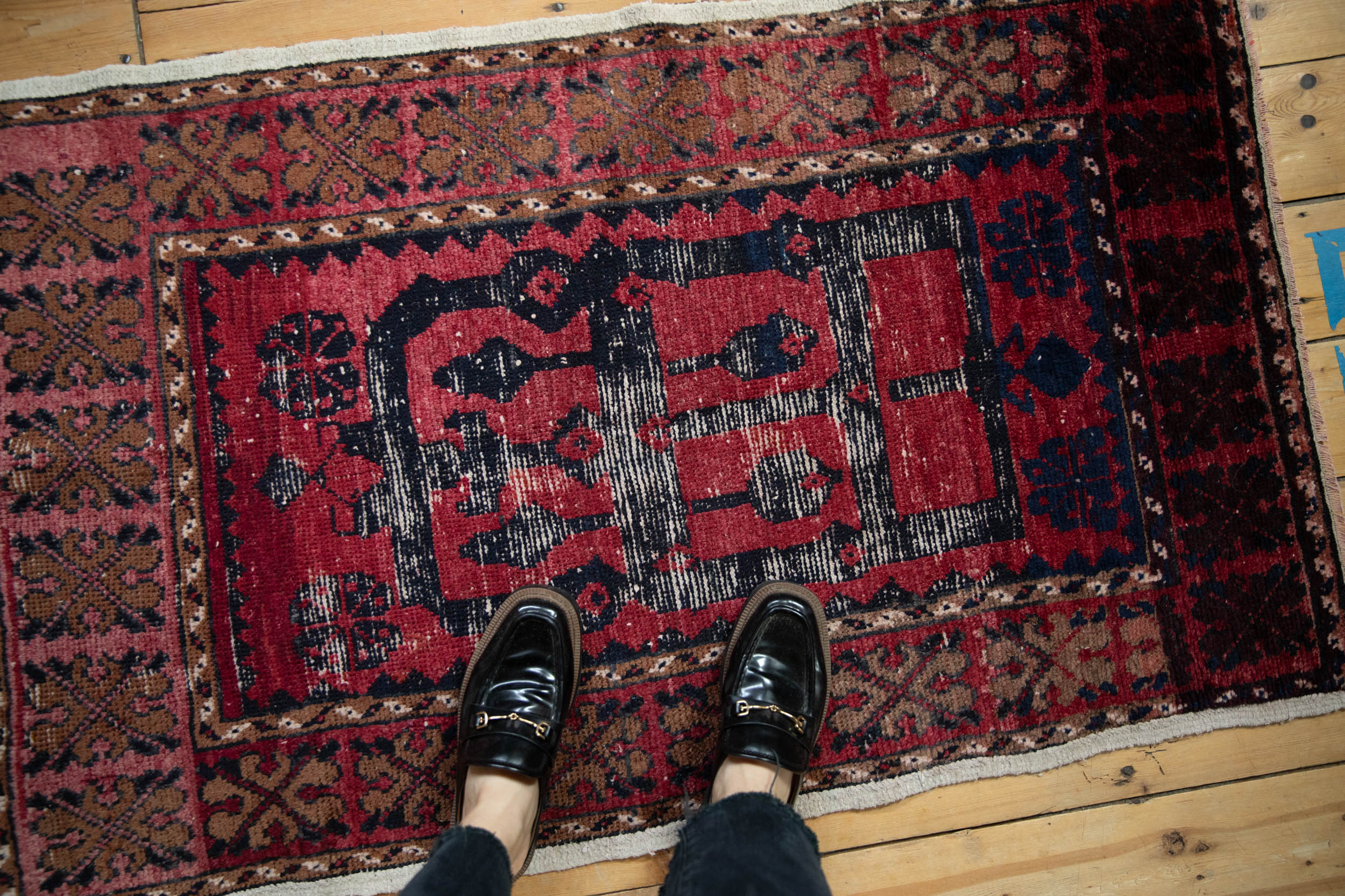 2.5x4.5 Vintage Distressed Oushak Rug