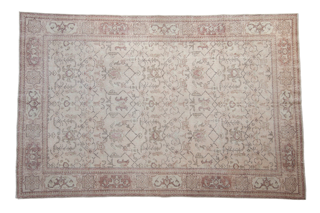 7x10.5 Vintage Distressed Oushak Carpet
