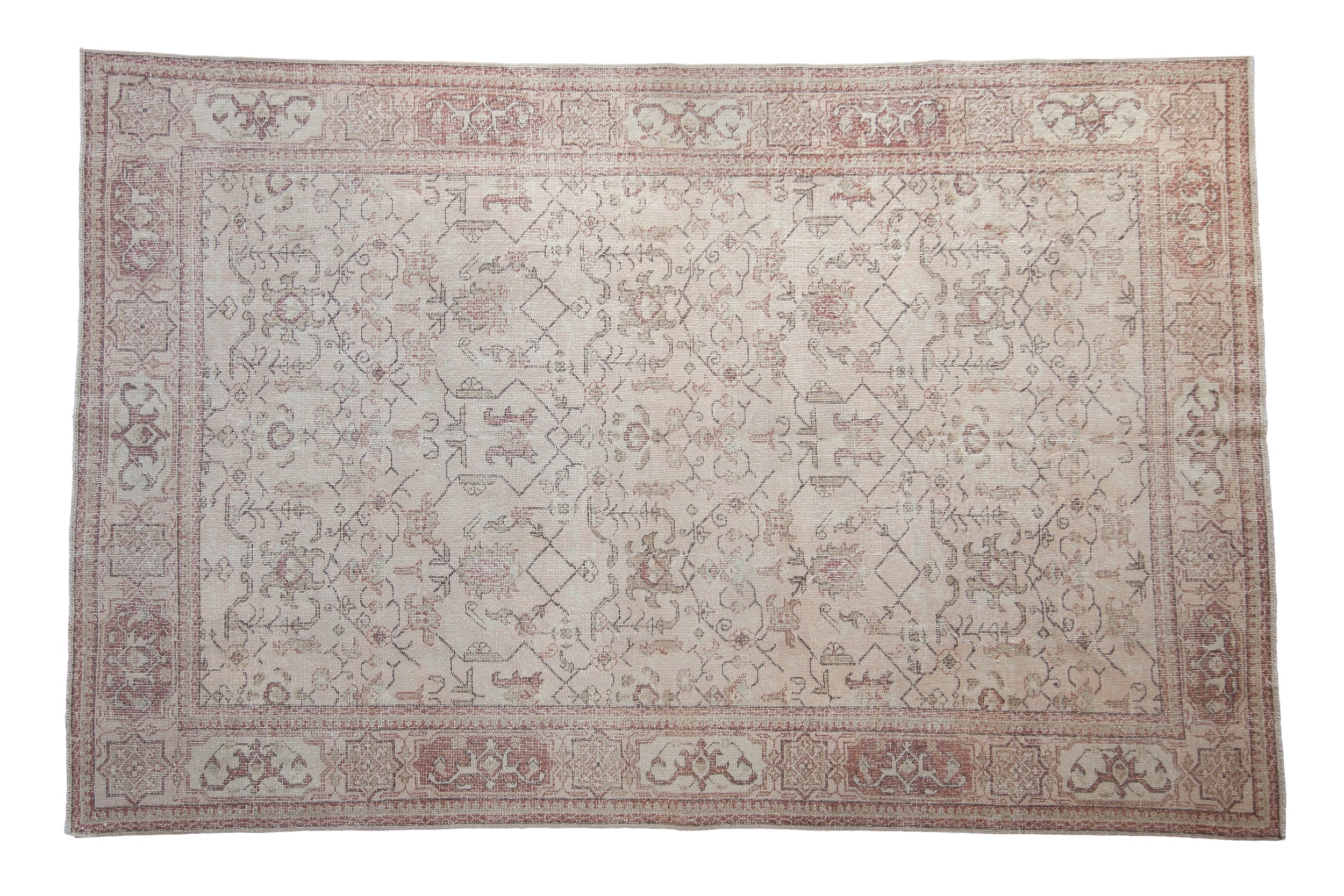 7x10.5 Vintage Distressed Oushak Carpet