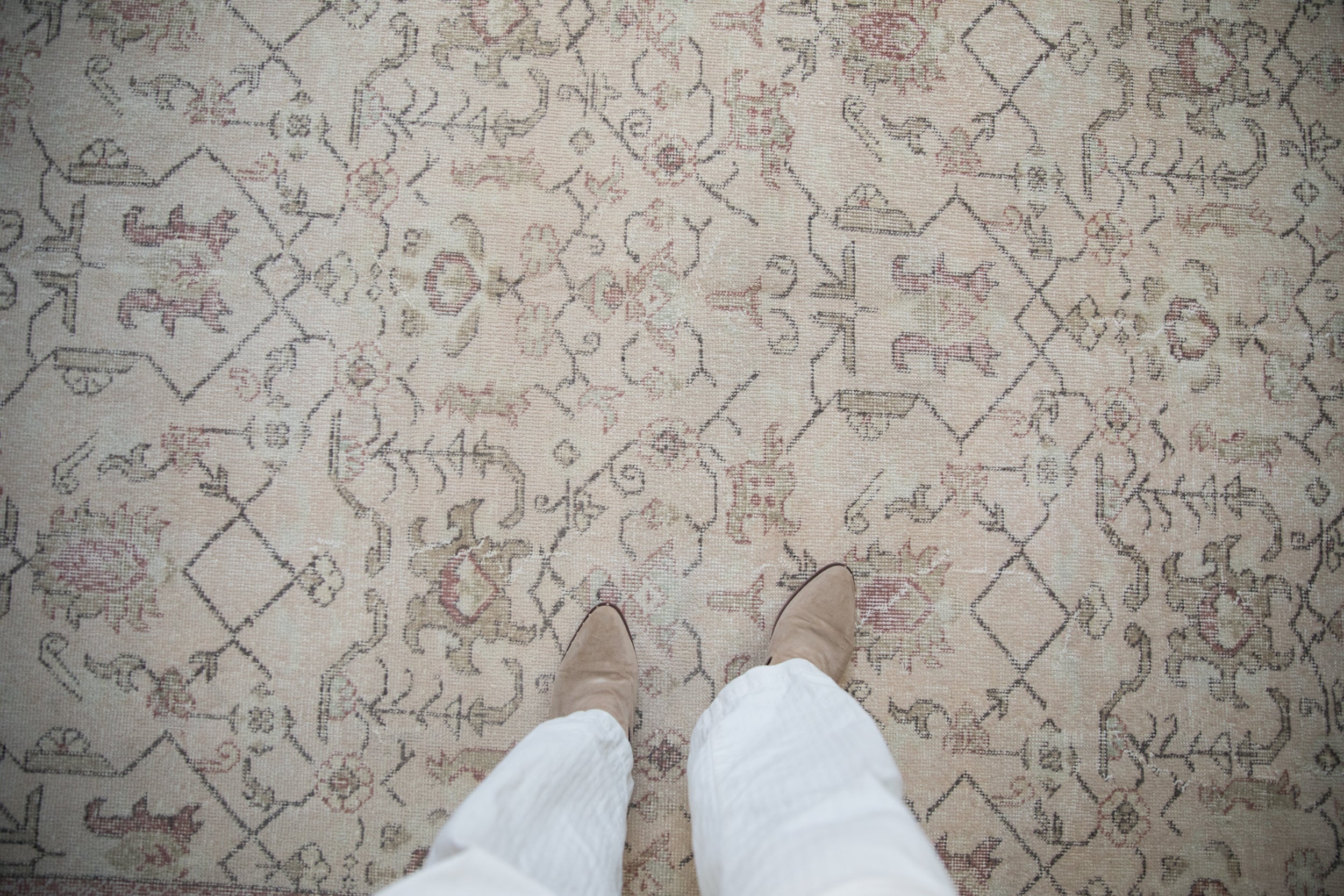 7x10.5 Vintage Distressed Oushak Carpet