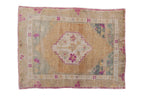 3.5x4.5 Vintage Distressed Oushak Square Rug
