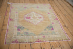 3.5x4.5 Vintage Distressed Oushak Square Rug