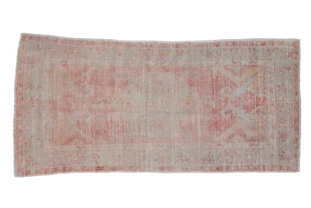 2.5x5.5 Vintage Distressed Oushak Rug Runner