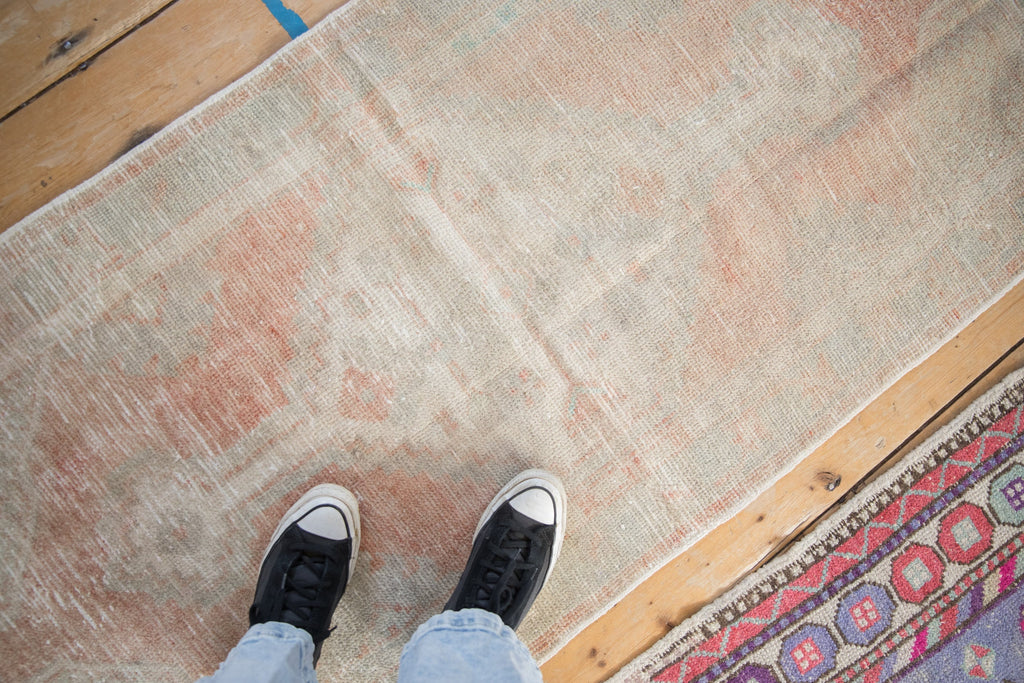 2.5x5.5 Vintage Distressed Oushak Rug Runner