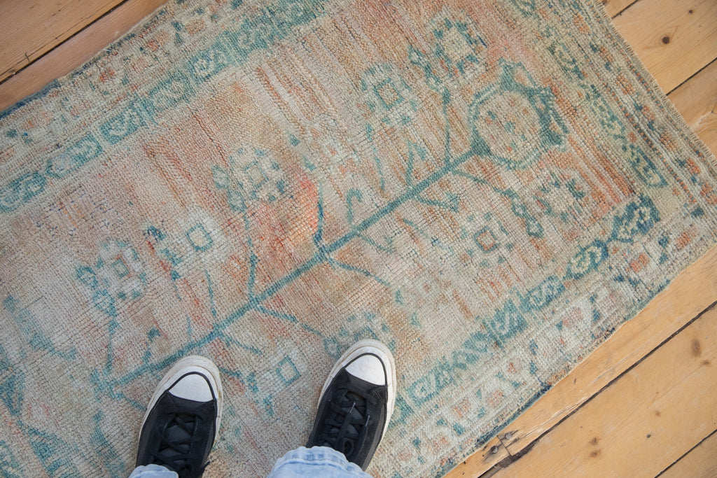 2.5x3.5 Vintage Distressed Oushak Rug