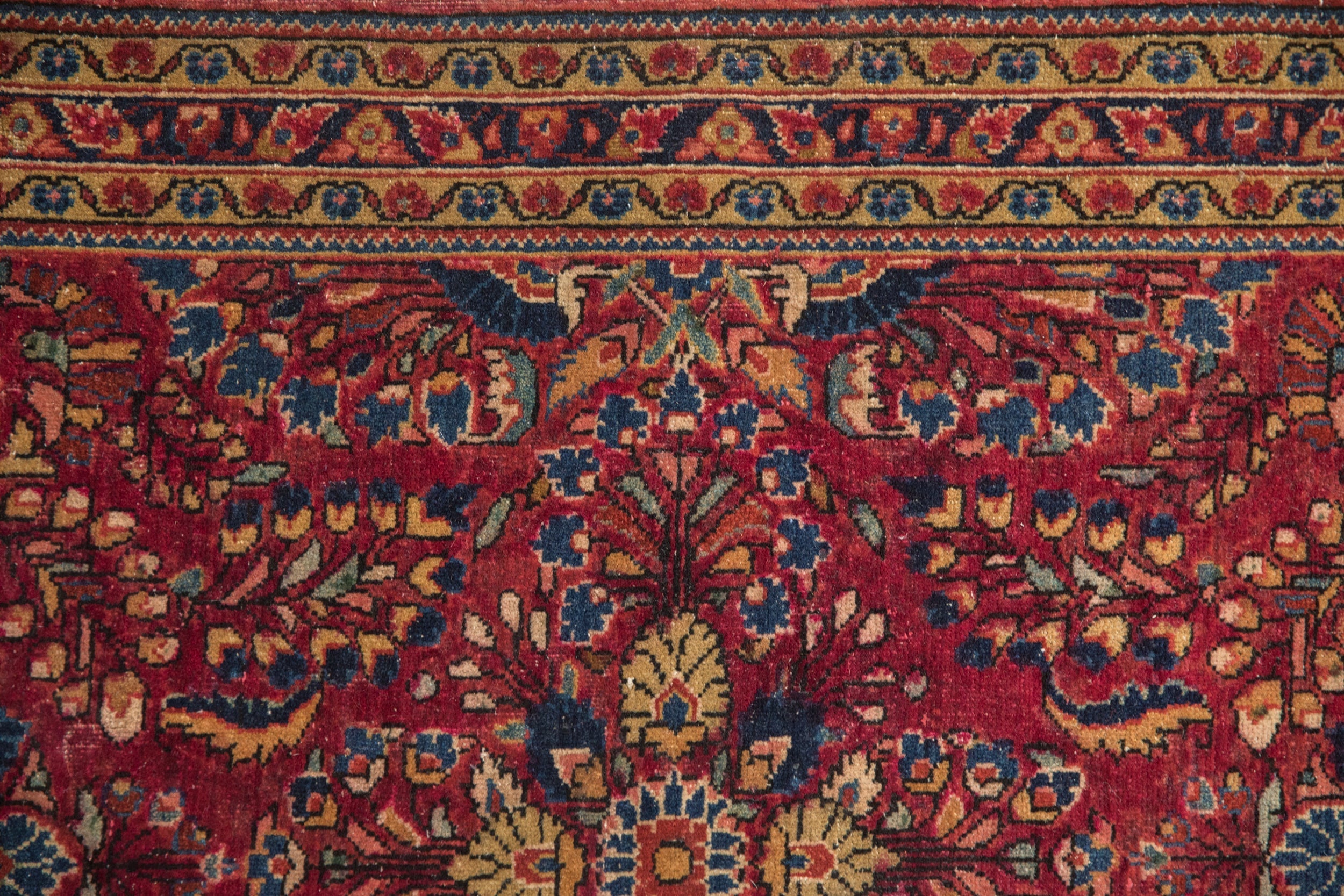 2.5x5 Vintage Sarouk Rug Runner
