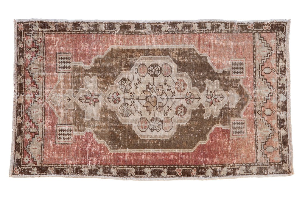 2.5x4 Vintage Distressed Oushak Rug