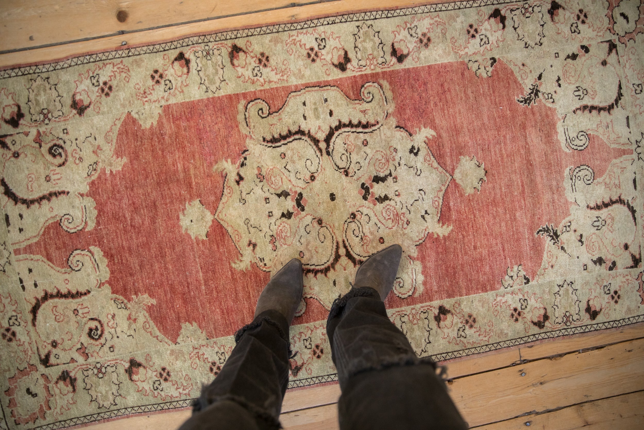 3x6 Vintage Distressed Oushak Rug Runner
