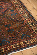 3.5x6.5 Vintage Kurdish Hamadan Rug