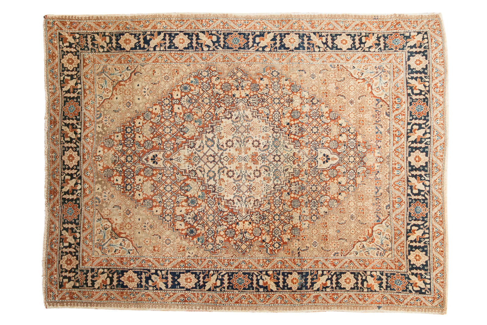 4x6 Fine Antique Tabriz Area Rug