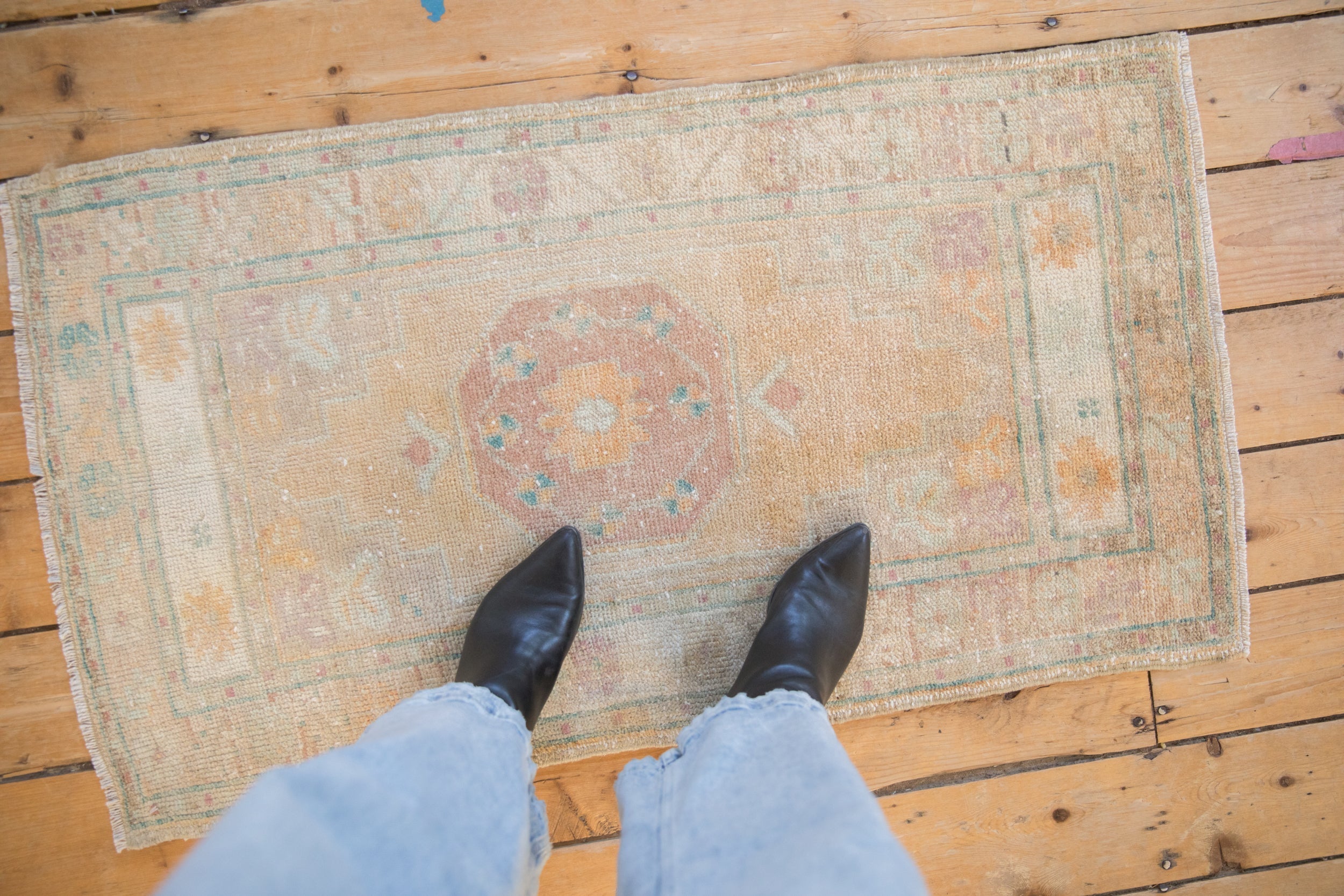 2x4 Vintage Distressed Oushak Rug Runner