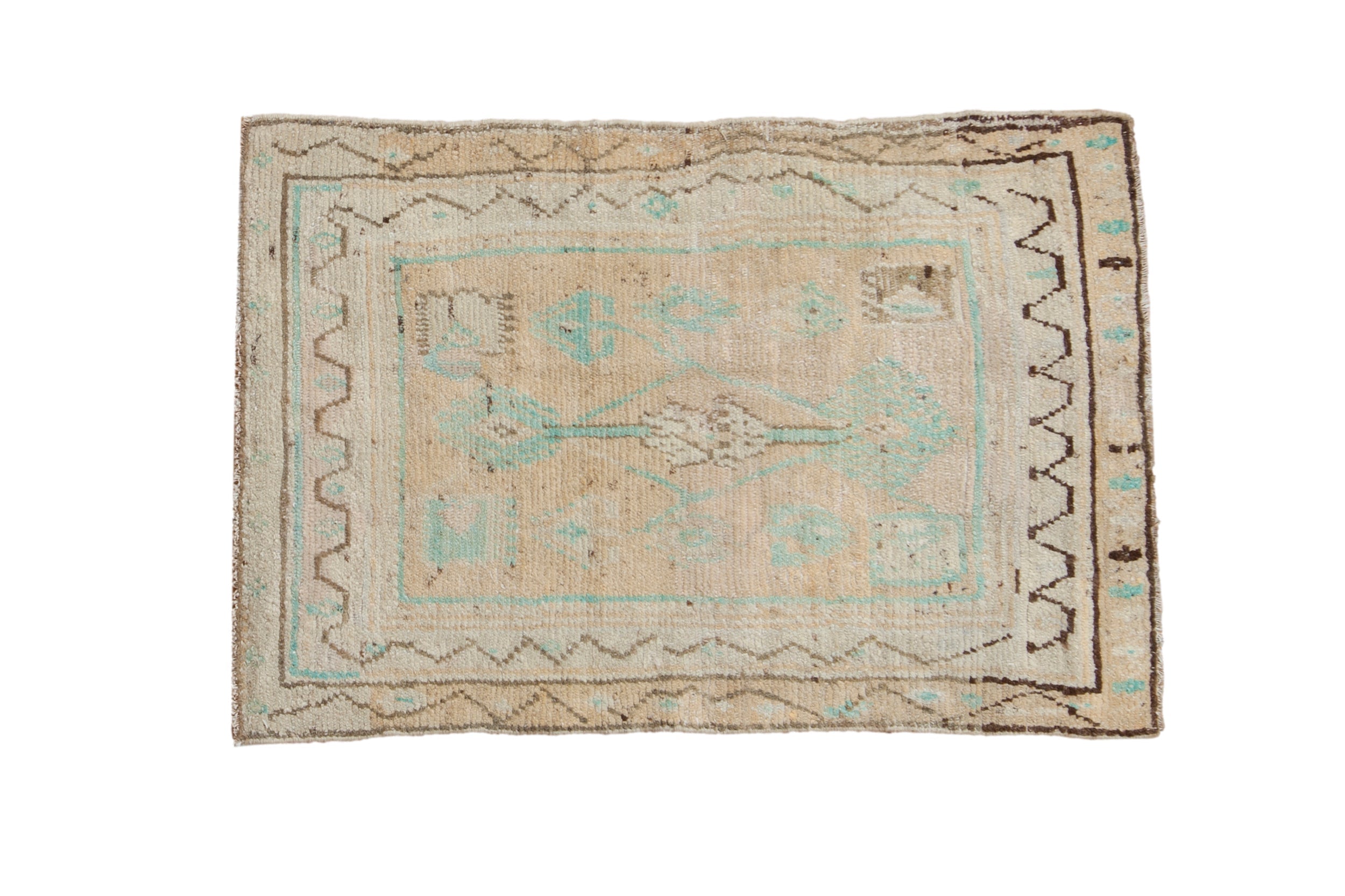 2.5x3.5 Vintage Distressed Oushak Rug