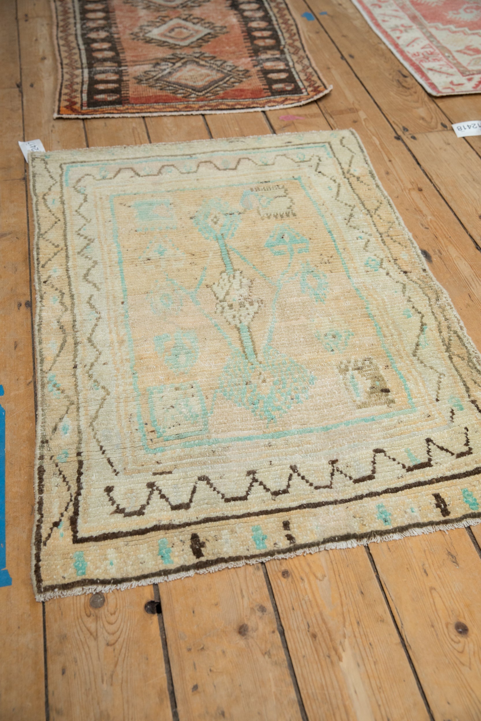 2.5x3.5 Vintage Distressed Oushak Rug