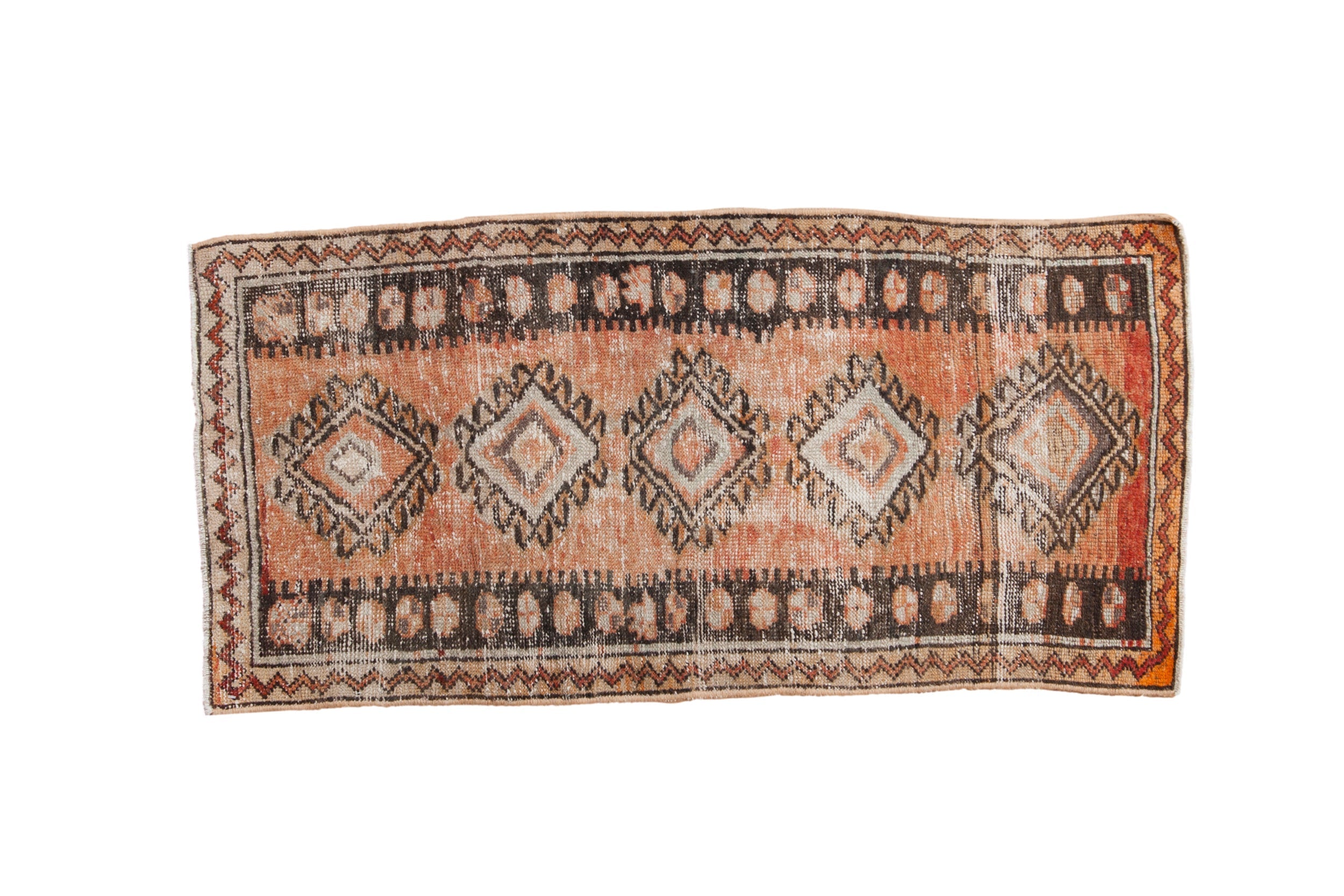 2x4.5 Vintage Distressed Oushak Rug Runner