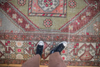 5.5x8.5 Vintage Distressed Oushak Carpet