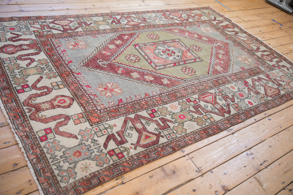 5.5x8.5 Vintage Distressed Oushak Carpet