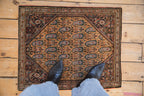 2x2.5 Vintage Fine Sarouk Square Rug Mat