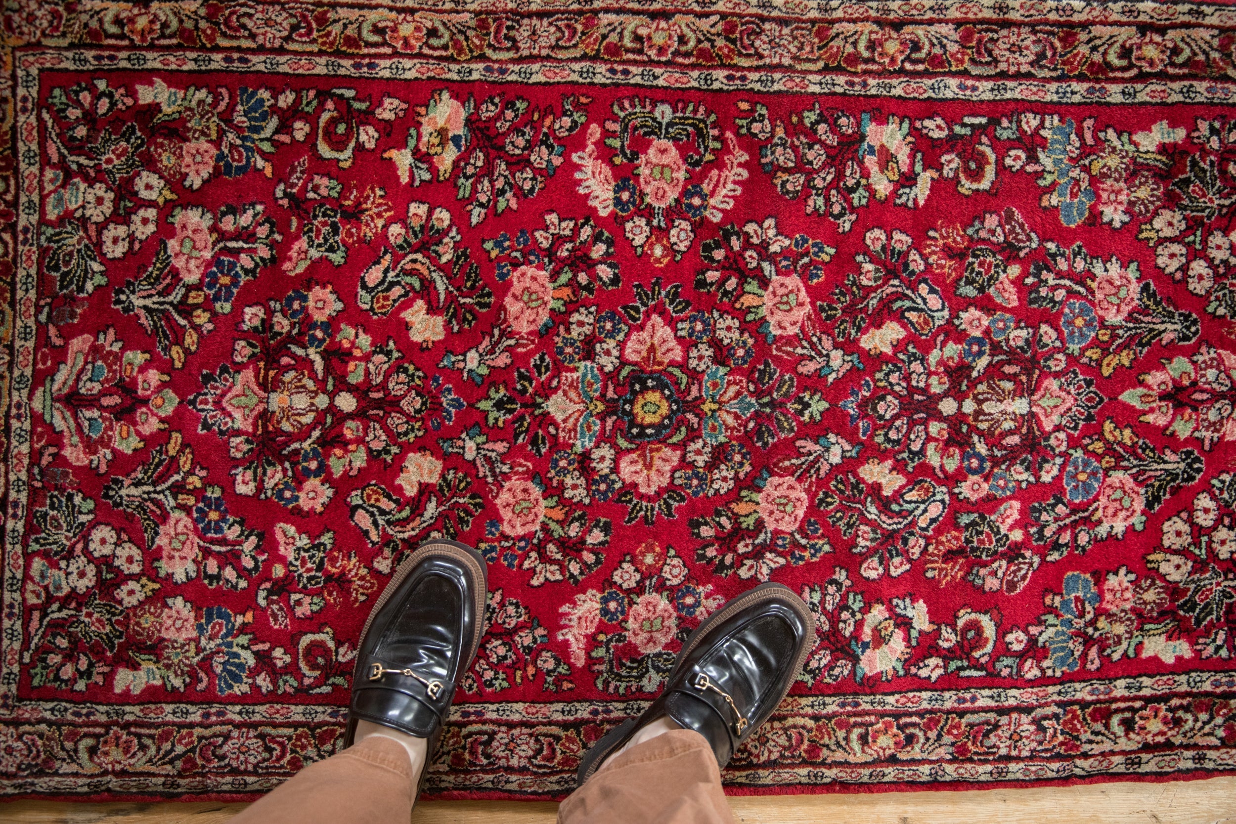 2.5x4.5 Vintage American Sarouk Rug