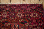 3.5x4 Antique Turkmen Square Rug