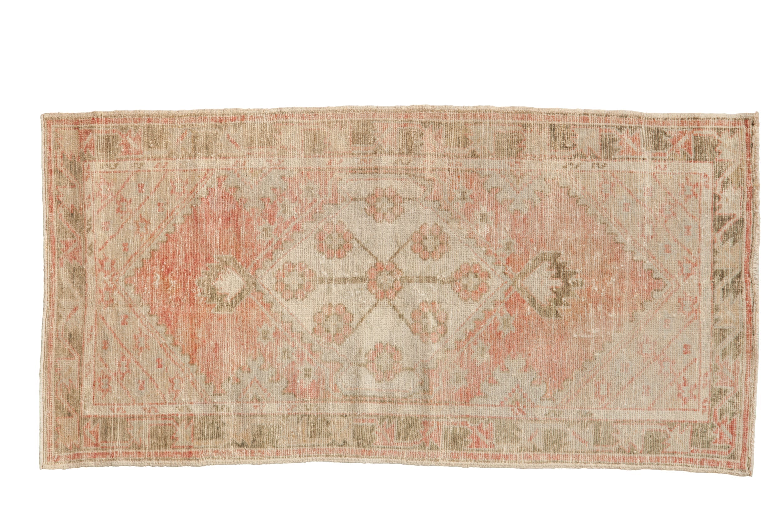 2.5x5.5 Vintage Distressed Oushak Rug Runner