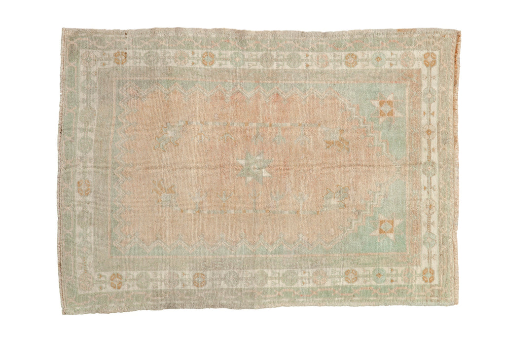 3x4 Vintage Distressed Oushak Square Rug
