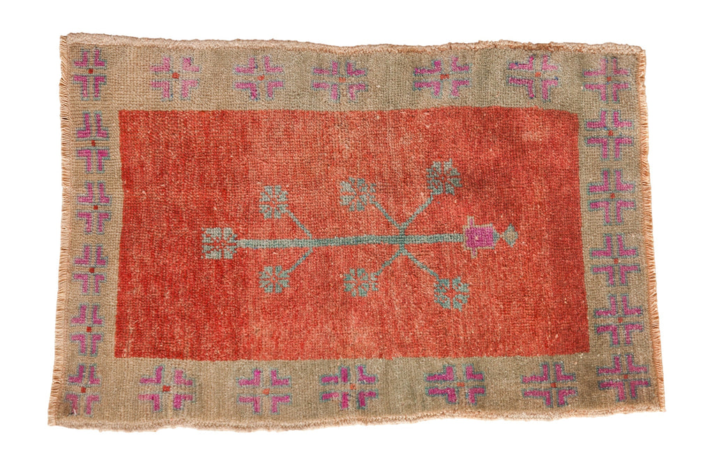 2x3.5 Vintage Distressed Oushak Rug