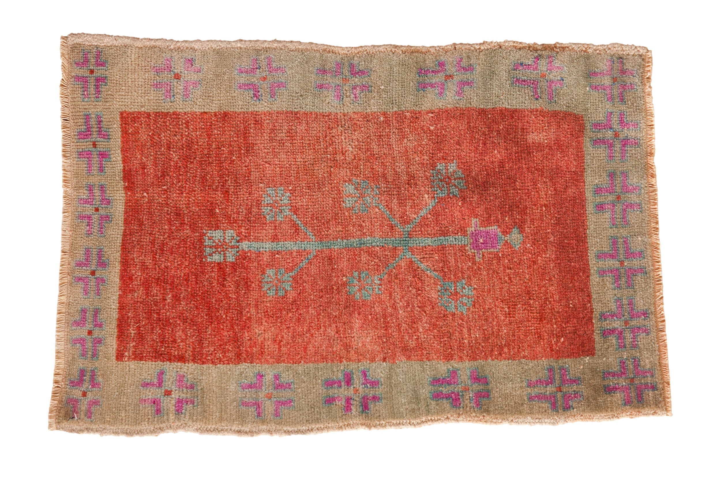 2x3.5 Vintage Distressed Oushak Rug