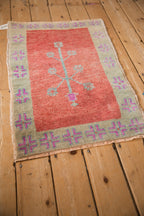 2x3.5 Vintage Distressed Oushak Rug