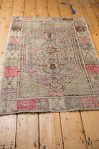 2.5x4 Vintage Distressed Oushak Rug