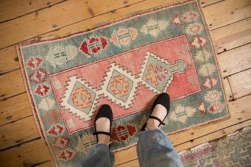 2.5x3.5 Vintage Distressed Oushak Rug