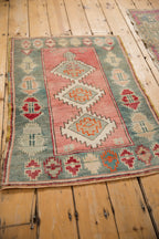 2.5x3.5 Vintage Distressed Oushak Rug