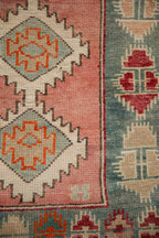 2.5x3.5 Vintage Distressed Oushak Rug