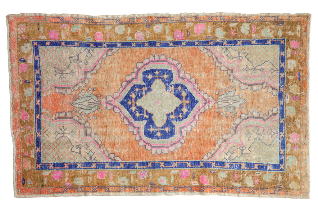 2.5x4.5 Vintage Distressed Oushak Rug