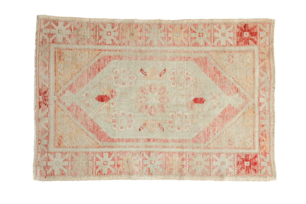 2.5x4 Vintage Distressed Oushak Rug