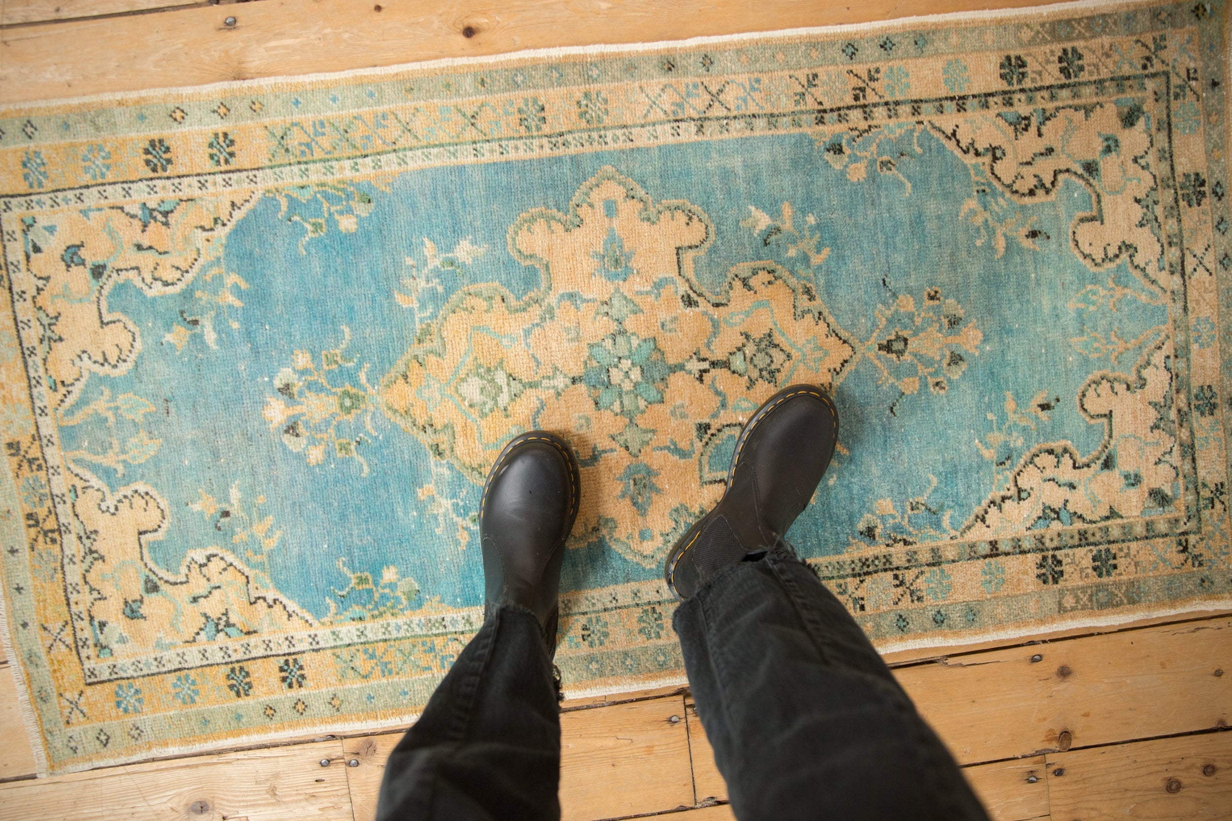 2.5x5 Vintage Distressed Oushak Rug Runner