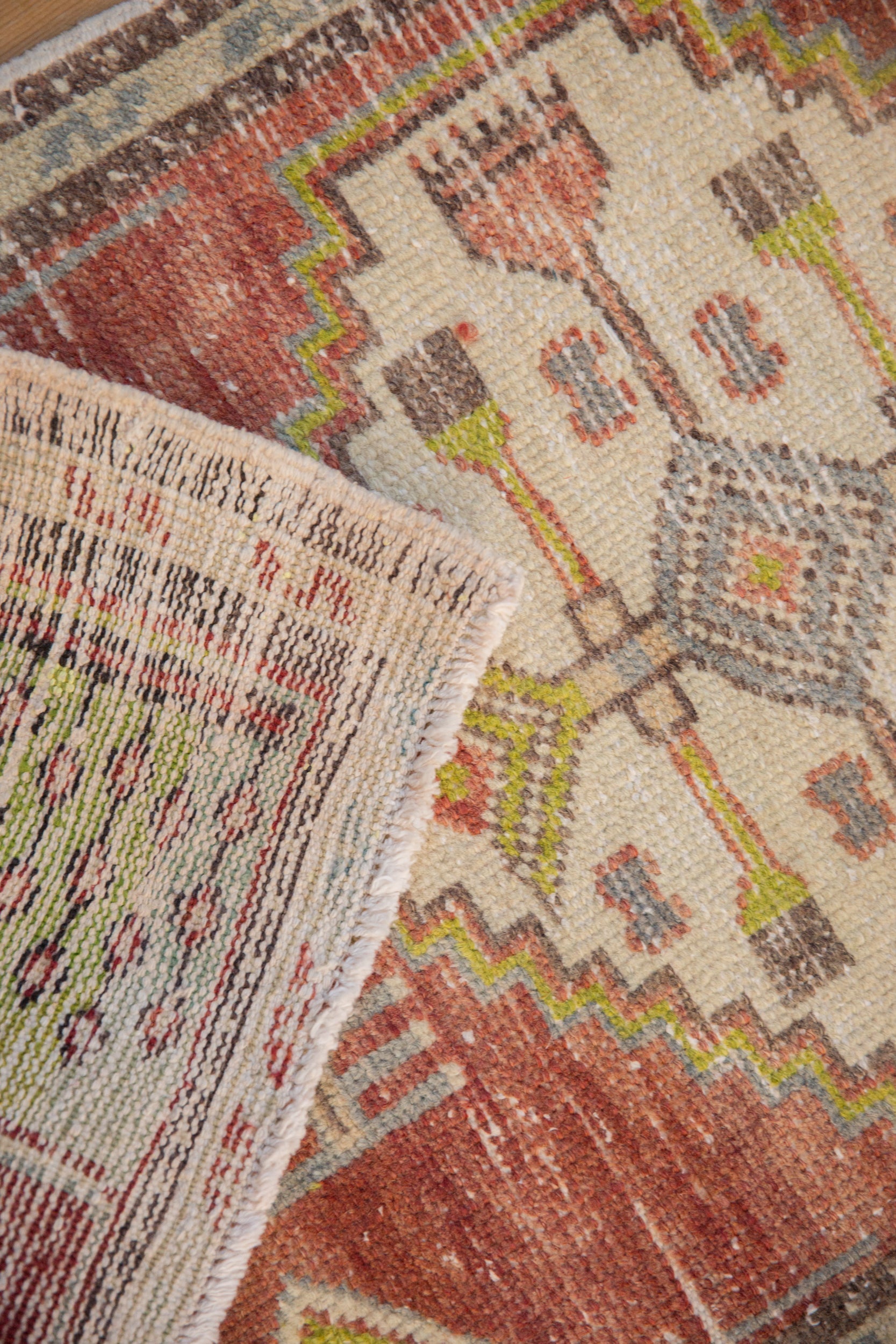 1.5x3 Vintage Distressed Oushak Rug Mat