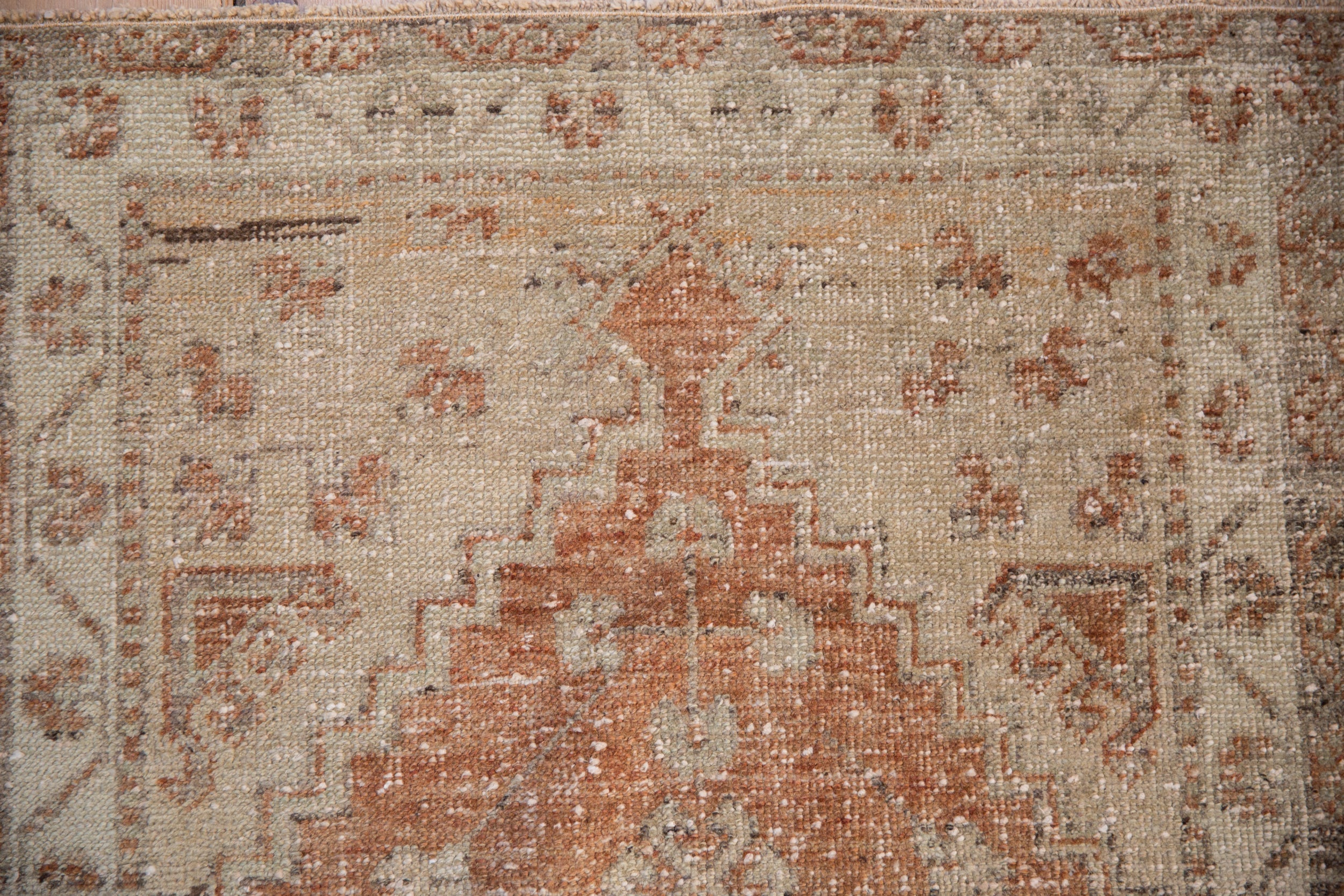 2.5x9 Vintage Distressed Oushak Rug Runner