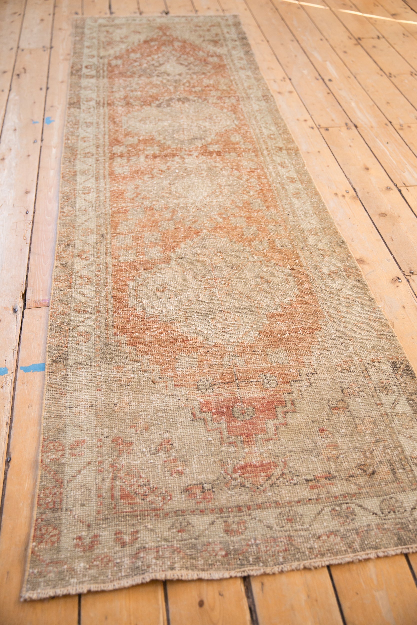 2.5x9 Vintage Distressed Oushak Rug Runner