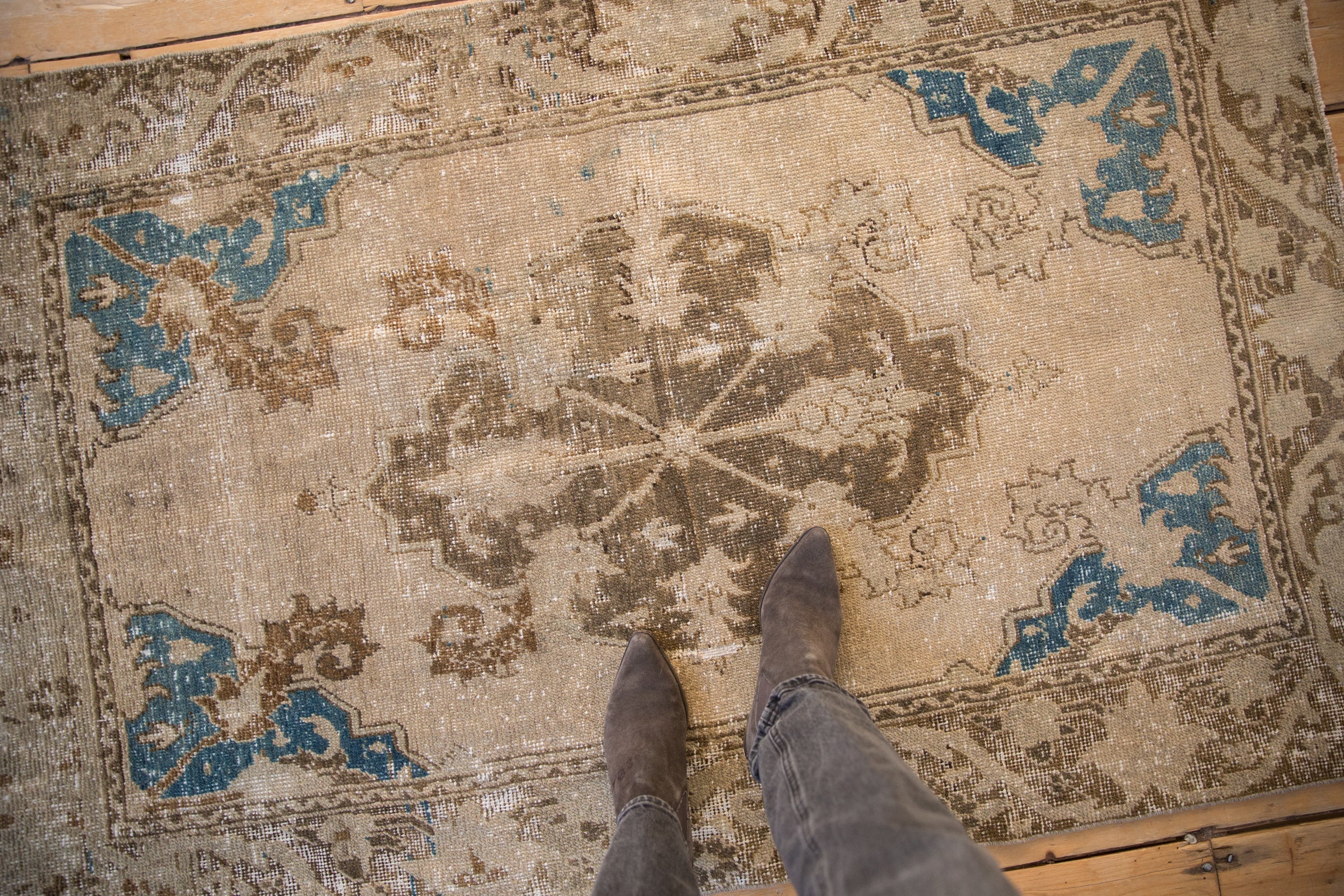 3.5x5.5 Vintage Distressed Oushak Rug