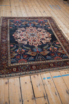 4.5x6 Antique Kurdish Bijar Rug
